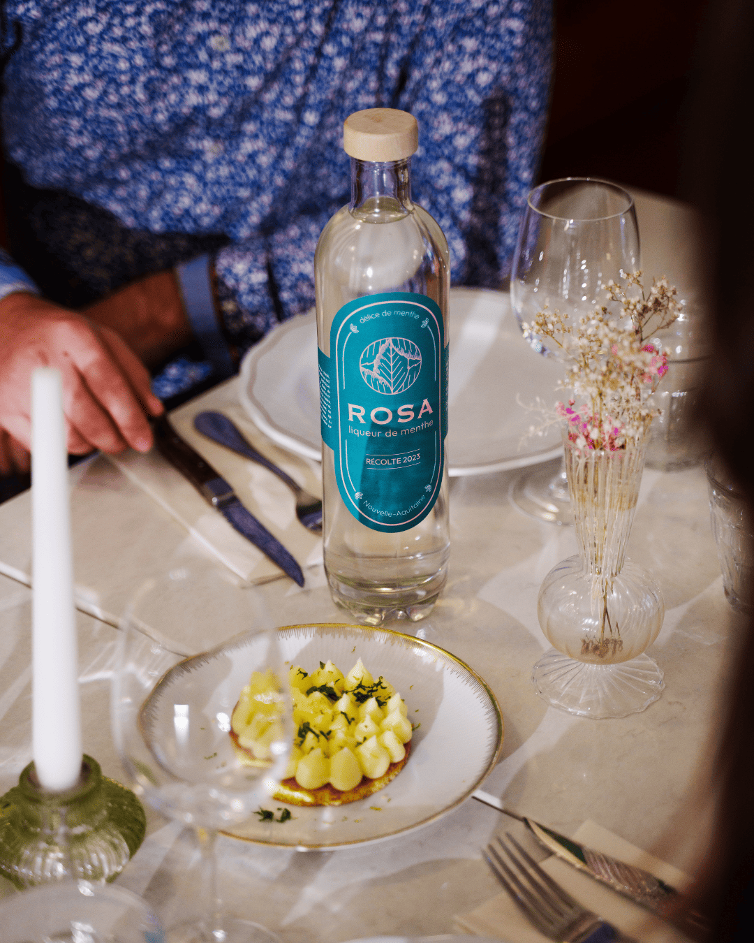 Menthe rosa, liqueur de menthe bordelaise par maison mounicq