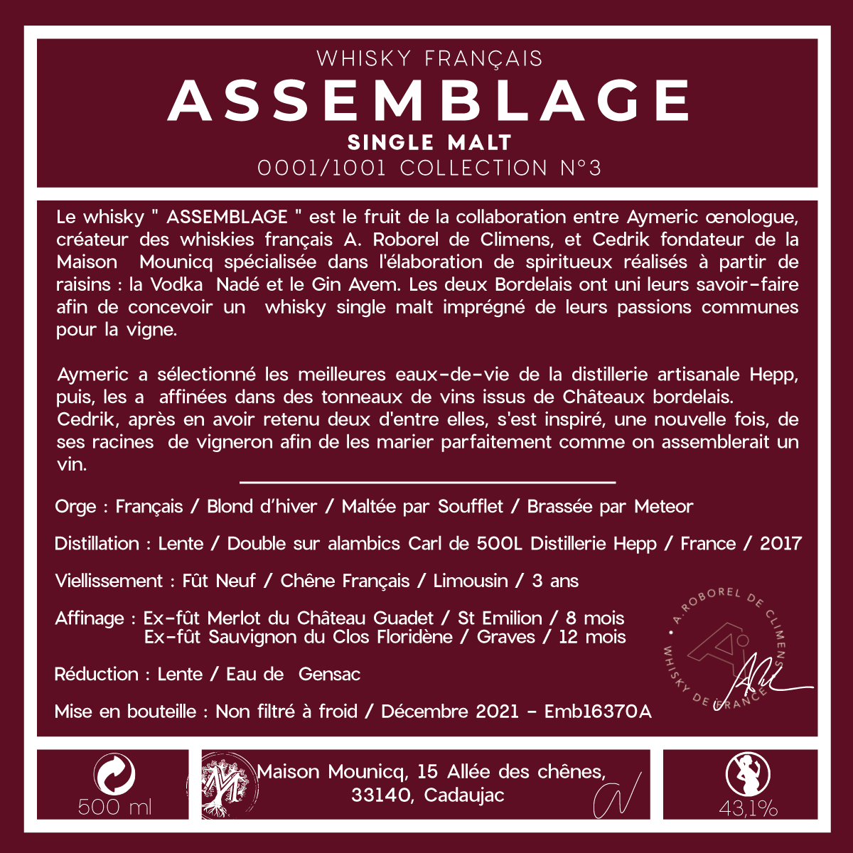 Whisky ASSEMBLAGE | Collection N°3