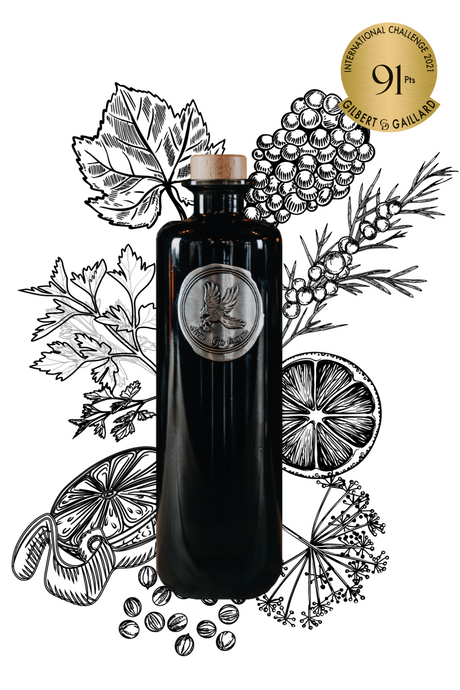 A gold medal for Corvus the Navy Strength of Gin Avem