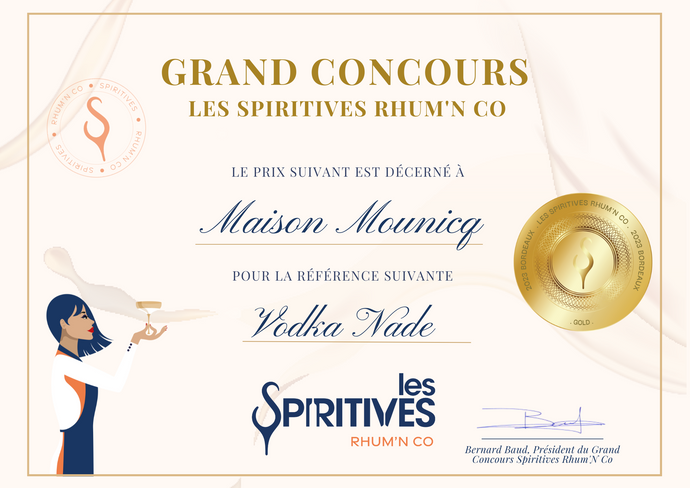 Vodka Nadé et Gin Avem au Grand Concours des Spiritives Rhum'N Co 2023