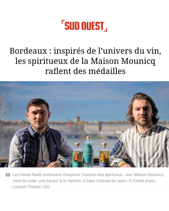 Maison Mounicq à l’honneur dans Sud Ouest : nos spiritueux bordelais font parler d’eux