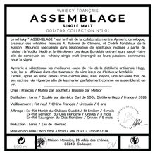 Load image into Gallery viewer, Contre étiquette Collection N°1.01, Whisky ASSEMBLAGE, Single Malt Français
